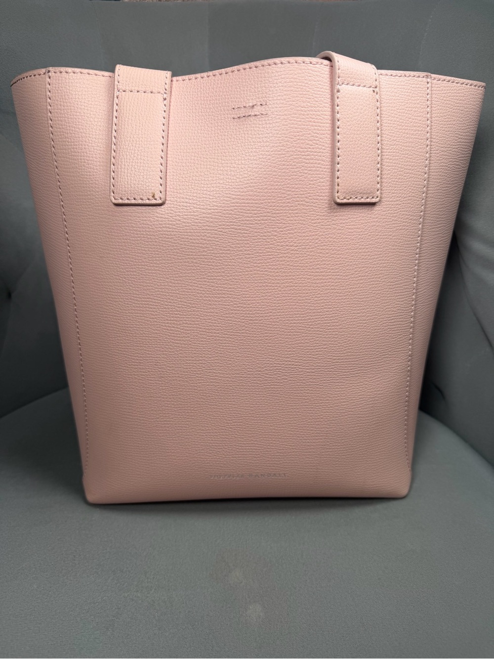 Loeffler Randall Blush Pink Pebbled Leather Tote Bag